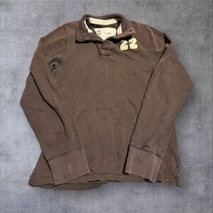 Vintage Y2K Hollister Mock Neck Long Sleeve Shirt Sweater Xl Brown